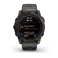 Часы Garmin Fenix 7X Sapphire Solar Titanium Band Grаy 010-02541-27
