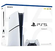 Игровая приставка Sony PlayStation 5 Slim, с дисководом, 1000 ГБ SSD, без игр, белый