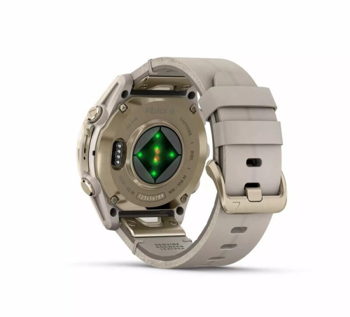 Часы Garmin  Fenix 8 43mm Amoled Sapphire Soft Gold Leather 010-02903-40  фото 3
