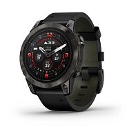 Часы Garmin Epix Pro (Gen 2) – Sapphire 47 Black Leather Band 010-02803-30