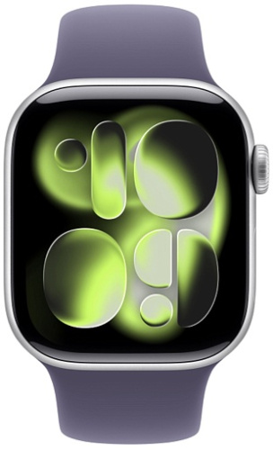 Apple Watch Series 11 46mm GPS Aluminum Case with Sport Band M/L, Silver/Purple Fog, MEVA4LW/A фото 3