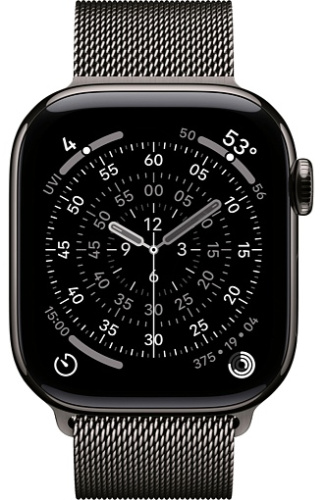 Apple Watch Series 11 42mm GPS + Cellular Titanium Case with Milanese Loop, Slate (MF8U4LW/A) фото 3
