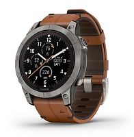 Часы Garmin  Fenix 7 Sapphire Solar Gray Titanium Band 010-02540-39