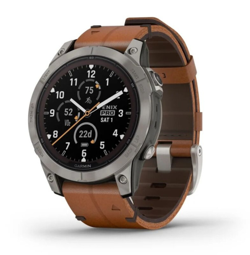 Часы Garmin  Fenix 7 Sapphire Solar Gray Titanium Band 010-02540-39