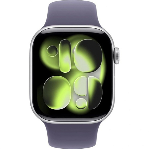 Apple Watch Series 11 42mm GPS Aluminum Case with Sport Band S/M, Silver/Purple Fog, MEU64LW/A фото 3