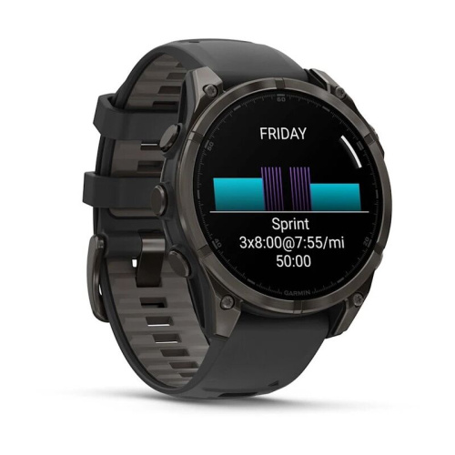 Часы Garmin  Fenix 8 47mm Amoled Sapphire Titanium Carbon Gray 010-02904-21 фото 3