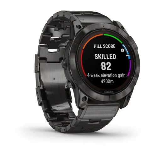 Часы Garmin  Fenix 7X Pro Sapphire Solar Carbon Gray Titanium Band 010-02778-30 фото 3