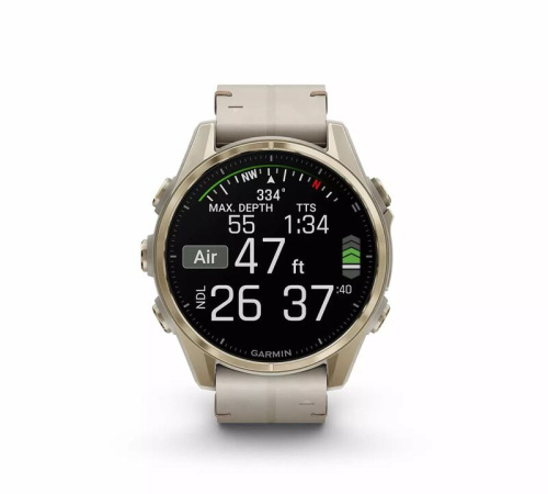 Часы Garmin  Fenix 8 43mm Amoled Sapphire Soft Gold Leather 010-02903-40  фото 4