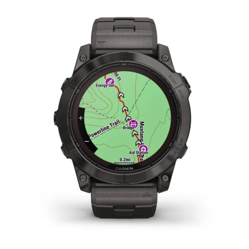 Часы Garmin  Fenix 7X Pro Sapphire Solar Carbon Gray Titanium Band 010-02778-30 фото 4